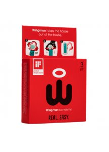Wingman - Prezerwatywy 3 Sztuki Realne Odczucia