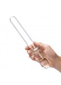 Glas - Podwójne Szklane Dildo Classic Smooth Dual Ended Przezroczyste 22.5 cm