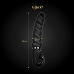 Gvibe - Realistyczny Falowany Wibrator Gjack 2 Wodoodporny Czarny