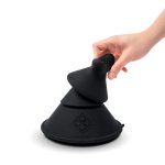 The Cowgirl - Stożkowa Sex Maszyna Z 2 Nakładkami I Wibracjami Czarna