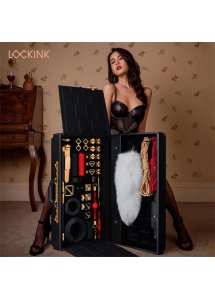 Lockink - Kompletny Zestaw Schowek Do Zabawy BDSM Brązowy