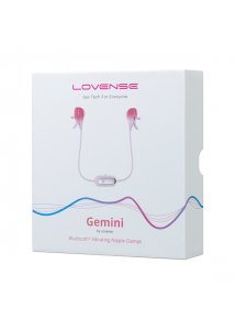 Lovense - Sterowane Aplikacją Zaciski Wibracyjne Na Sutki Gemini