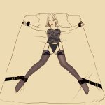 Lockink - Zestaw Mankietów Przytrzymujących Partnera Do Łózka Czarny