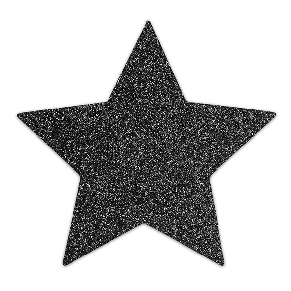 Naklejki na sutki - Bijoux Indiscrets Flash  - czarna gwiazda
