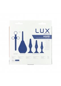 Lux Active - 6-Częściowy Zestaw Analny Czarny Equip Anal Plug Training Kit