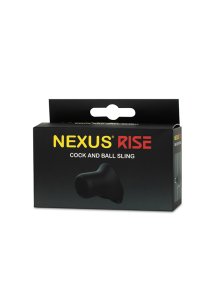 Nexus - Silikonowy Pierścień Uchwyt Na Penisa I Jądra Rise Czarny