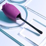 Playboy Pleasure - Silikonowy Wibrator Płatkowy Jak Róża Fioletowy