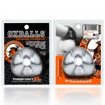Oxballs - Pierścień Erekcyjny Na Penisa Z 3 Otworami Tri-Sport XL Przezroczysty