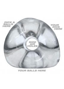 Oxballs - Pierścień Erekcyjny Na Penisa Z 3 Otworami Tri-Sport XL Przezroczysty