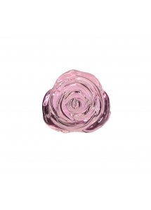 Pillow Talk -  Szklany Korek Analny Róża Z Pociskiem Rosy Luxurious Glass
