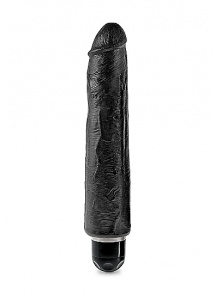 Pipedream King Cook - dildo REALISTYCZNE Wibracje PVC czarne- 25cm (10")