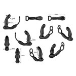 Nexus - Masażer Prostaty Z Wibracjami Krocza I Pierścieniem Na Penisa Simul8 Czarny