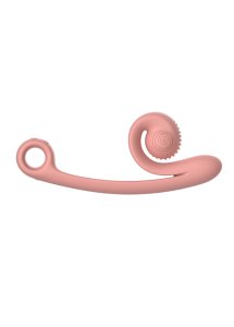 Snail Vibe - Silikonowy Wibrator Z Podwójną Stymulacją Snail Vibe Curve Jasny Różowy