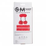 Sportsheets - Zestaw BDSM Opaska Na Oczy i Zaciski Na Sutki Czerwone