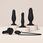 Strap On Me - Pompowane Czarne Dildo Inflatable Dildo