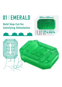 Tenga - Uniwersalna Nakładka Do Masturbacji Siebie Lub Partnerki Uni Emerald Zielony