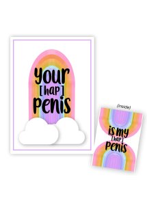 Warm Human - Kartka Z Życzeniami Twój (Hap) Penis Z Niegrzecznym Dodatkiem W Środku