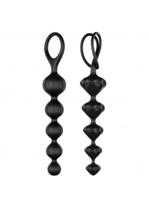 Koraliki analne 2 sznury - Satisfyer Beads Black