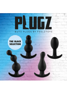 Korek analny - FeelzToys Plugz Butt Plug Black Nr. 1  