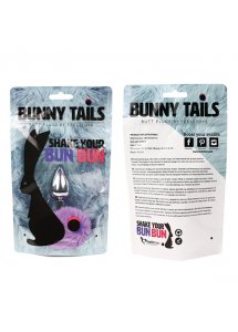 Korek analny metalowy ogonek - FeelzToys Bunny Tails Butt Plug   Fioletowy