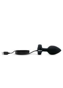 Korek analny wibrujący z klejnotem - B-Vibe Vibrating Jewel Plug M/L Czarny