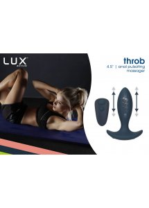 Korek analny z pulsowaniem i pilotem - Lux Active Throb Anal Pulsating Massager  