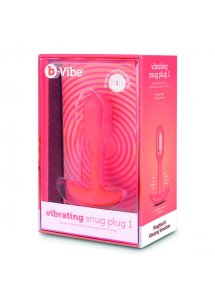 Korek wibrujący obciążony - B-Vibe Vibrating Snug Plug 1 S Pomarańczowy