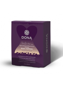 Krem jadalny do ciała - Dona Body Topping  Kwiatowy Nektar + opaska na oczy