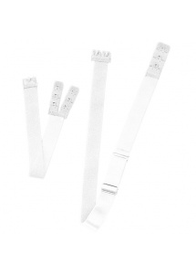 Krzyżak do biustonosza 2 haftki - Bye Bra Flexible Low Back Straps 2-Hook Czarne i Białe