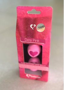 Kulki stymulujące z serduszkiem Feelz Toys - Desi Love Balls Pink różowe