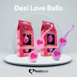 Kulki stymulujące z serduszkiem Feelz Toys - Desi Love Balls