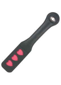 Skórzany Pejcz miłosny -  Leather Heart Impression Paddle