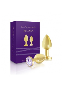 Luksusowe złote plugi analne - Rianne S Booty Plug Luxury Set 2x Gold 