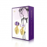 Luksusowe złote plugi analne - Rianne S Booty Plug Luxury Set 2x Gold 