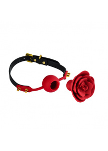Luksusowy knebel róża z otworem - Zalo Rose Ball Gag  