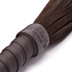 Luksusowy mały pejcz skórzany - Coco de Mer Leather Small Flogger Brown  