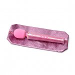 Masażer różdżka błyszczący brokatem - Le Wand Petite All That Glimmers Rechargeable Vibrating Massager Różowy