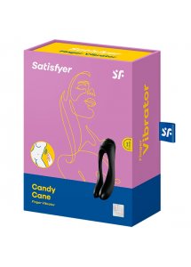 Masażer wibrator na palec - Satisfyer Candy Cane Finger Vibrator   Czarny
