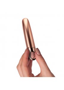 Mini wibrator masażer - Rocks-Off Ellipse Sensual Harmony Metallic Dusk Pink  