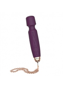 Miniaturowy ozdobny masażer łechtaczki - Bodywand Luxe Mini USB Wand Vibrator   Fioletowy
