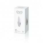Mocny stymulator łechtaczki - Ovo S1 Rechargeable Lay On  Biały