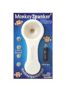 Masturbator wibrujący - Monkey Spanker Vibro  biały