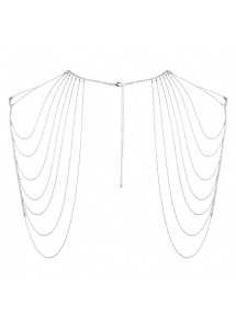 Niezwykła ozdoba naramienniki z łańcuszków - Bijoux Indiscrets Magnifique Shoulder Jewelry Srebrny