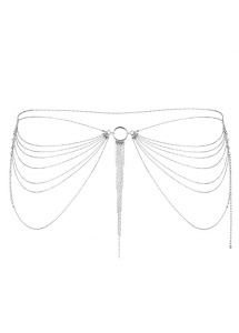 Niezwykła ozdoba pas z łańcuszków - Bijoux Indiscrets Magnifique Waist Jewelry Srebrny