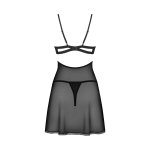 OBSESSIVE - SUKIENKA BABYDOLL & STRINGI CZARNY XS/S