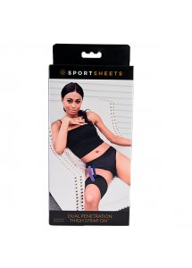 Opaska podwójne strap-on na udo - Sportsheets Dual Penetration Thigh Strap On  