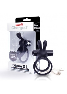 Pierścień erekcyjny z wibracjami - The Screaming O Charged Ohare XL Rabbit Vibe   Czarny