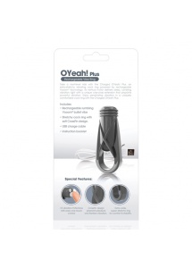 Pierścień wibrujący na penisa - The Screaming O Charged Oyeah Plus Ring  Szary