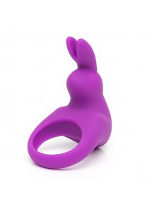 Pierścień wibrujący na penisa - Happy Rabbit Rechargeable Vibrating Rabbit Cock Ring Fioletowy