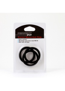 Pierścienie silikonowe - Perfect Fit Silicone 3 Ring Kit Large Black